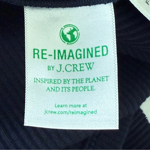 J. Crew Vintage Navy Ribbed Ruffle Sleeve Shirt Size Small - Picture 6 of 8